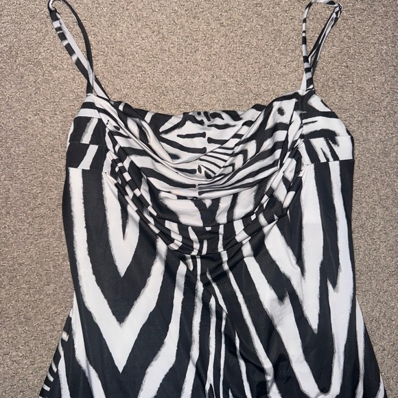 Kamala Mini Dress in Blanc Zebra - Picture 2 of 7